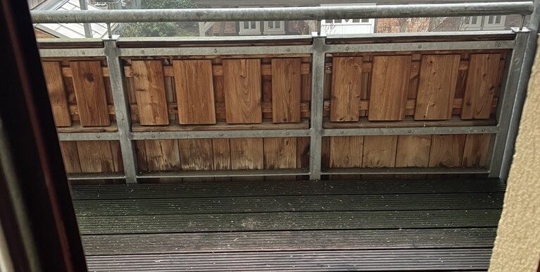 Balkon vor der Vermietung